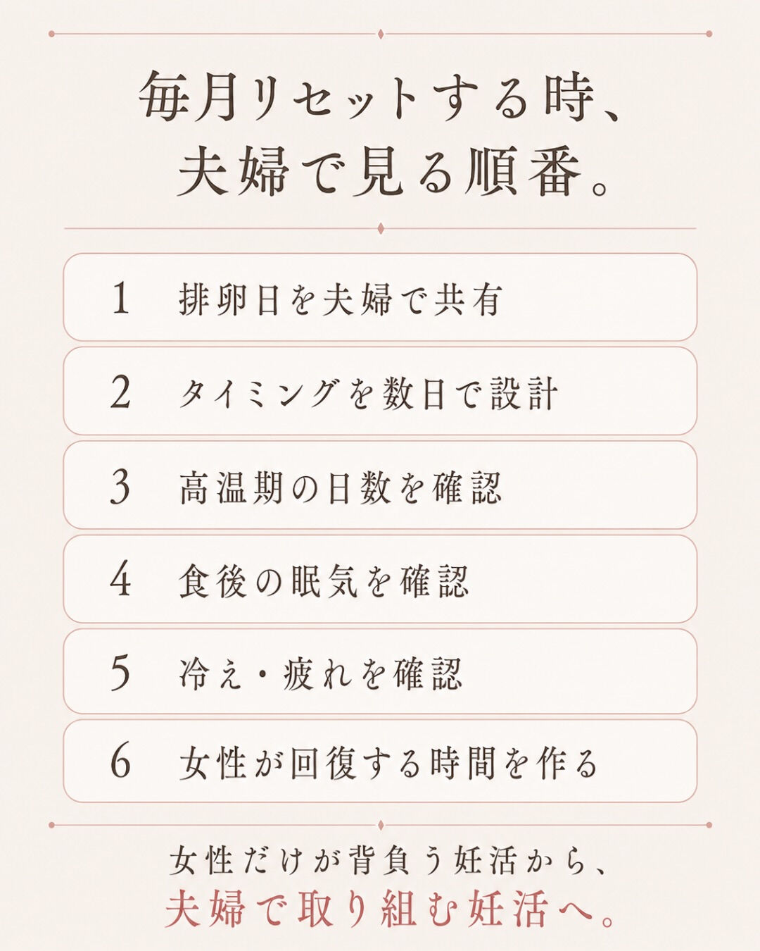 妊活って、気づくと女性だけが頑張っていることが多い