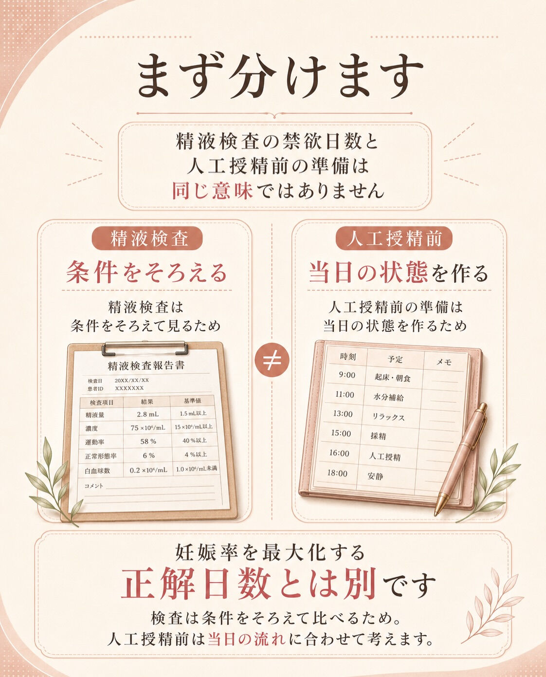 人工授精前、