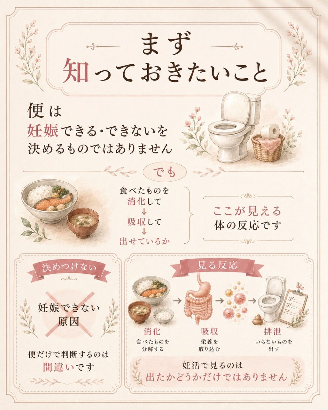便の状態で、妊活の進め方は変わります