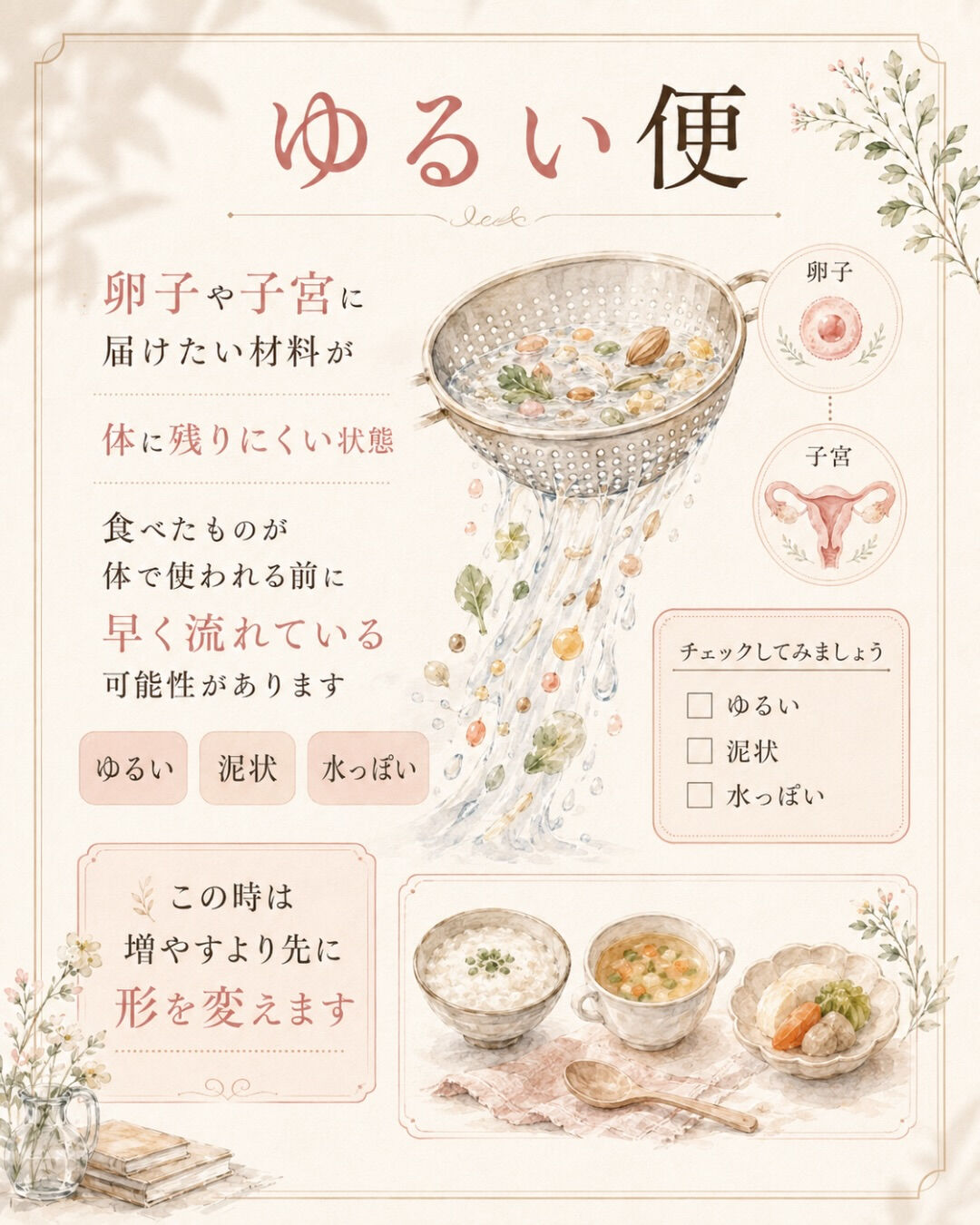 便の状態で、妊活の進め方は変わります