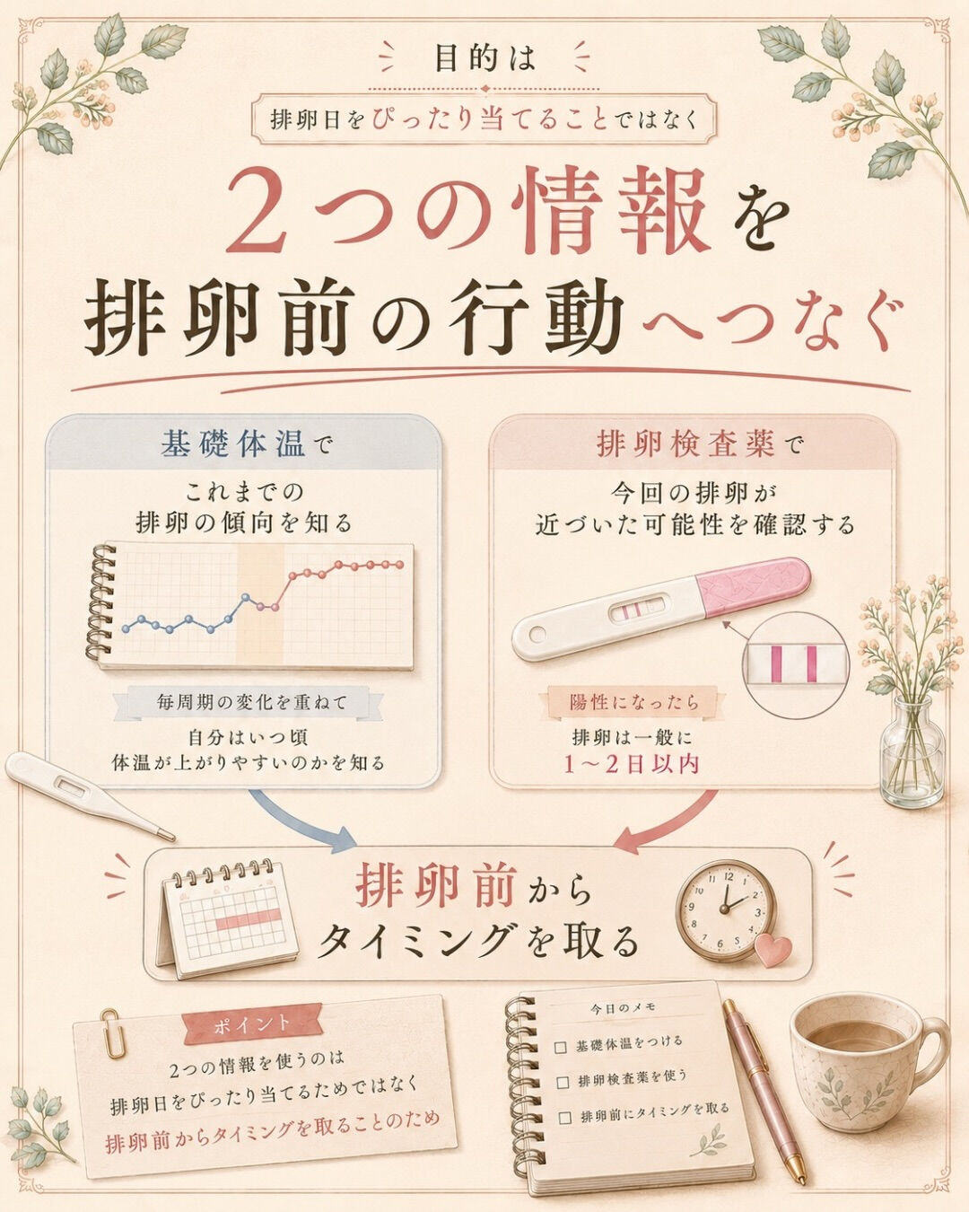 「排卵日に取れたから、今周期は大丈夫」
