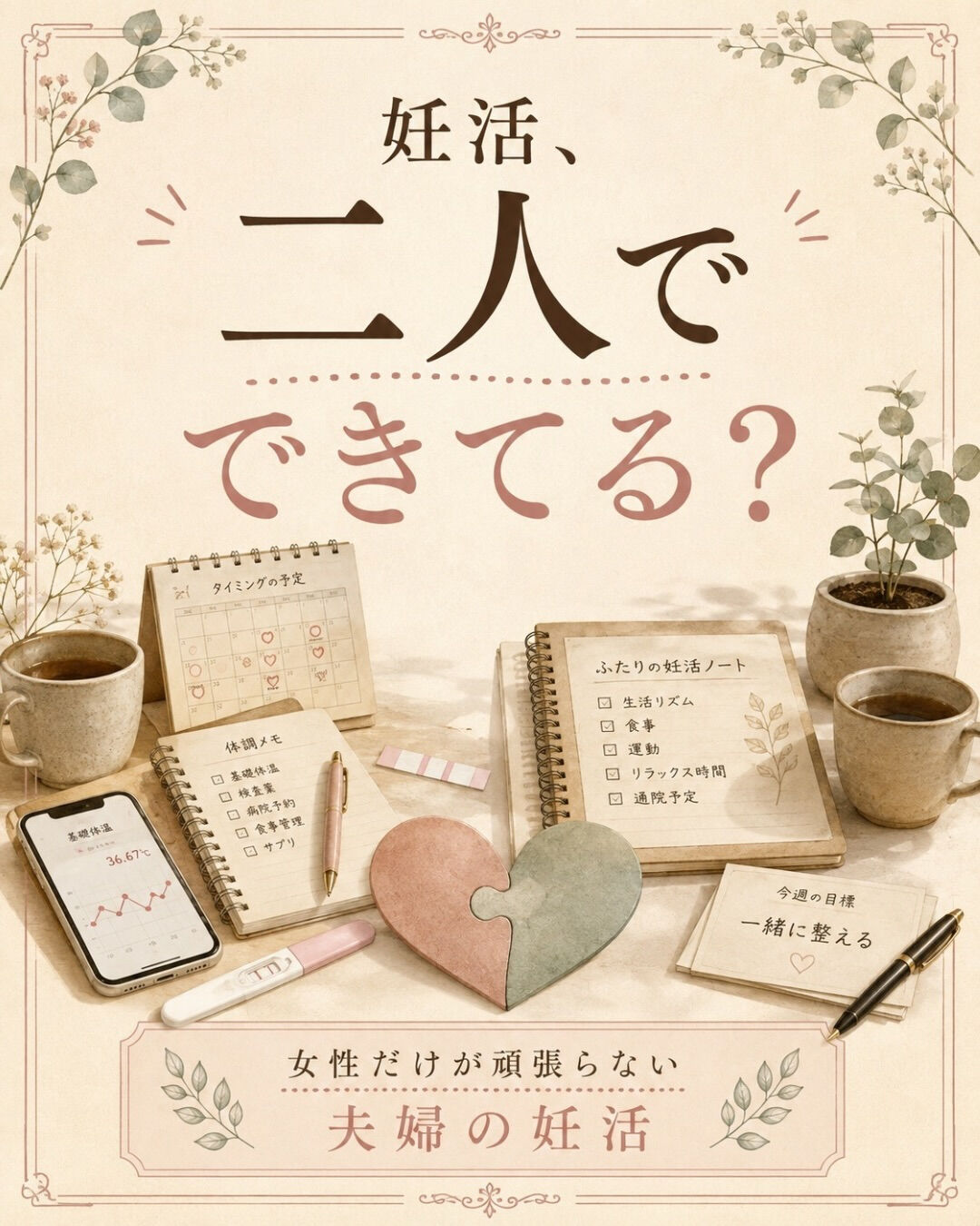 妊活って、気づくと女性が「進める人」になりやすいんですよね