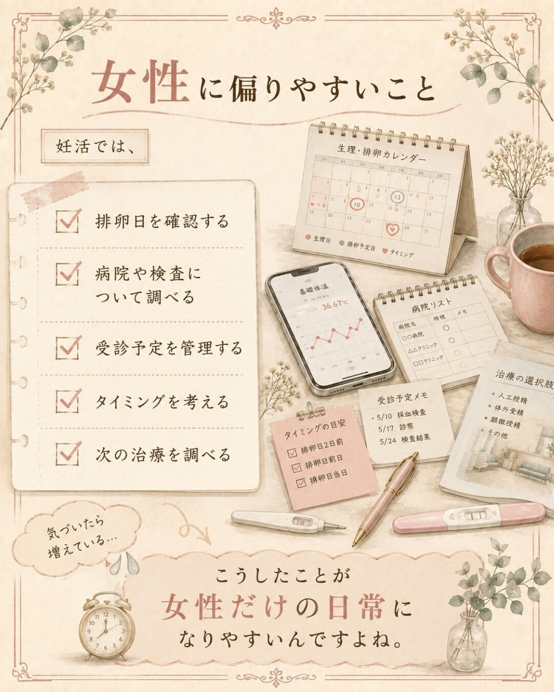妊活って、気づくと女性が「進める人」になりやすいんですよね