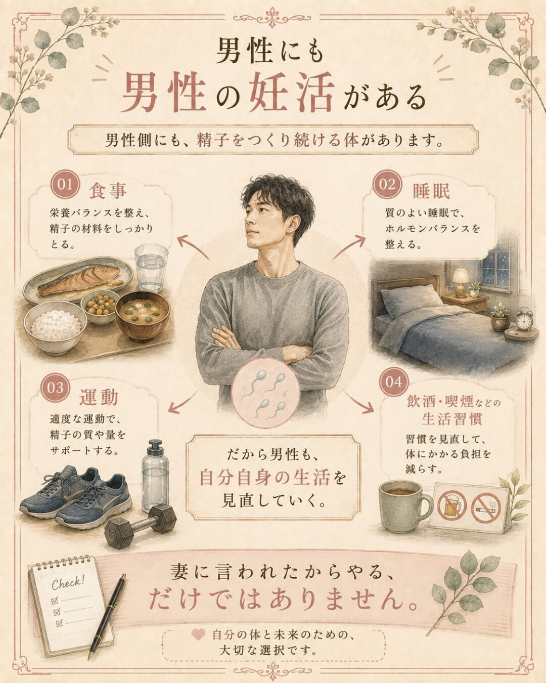 妊活って、気づくと女性が「進める人」になりやすいんですよね