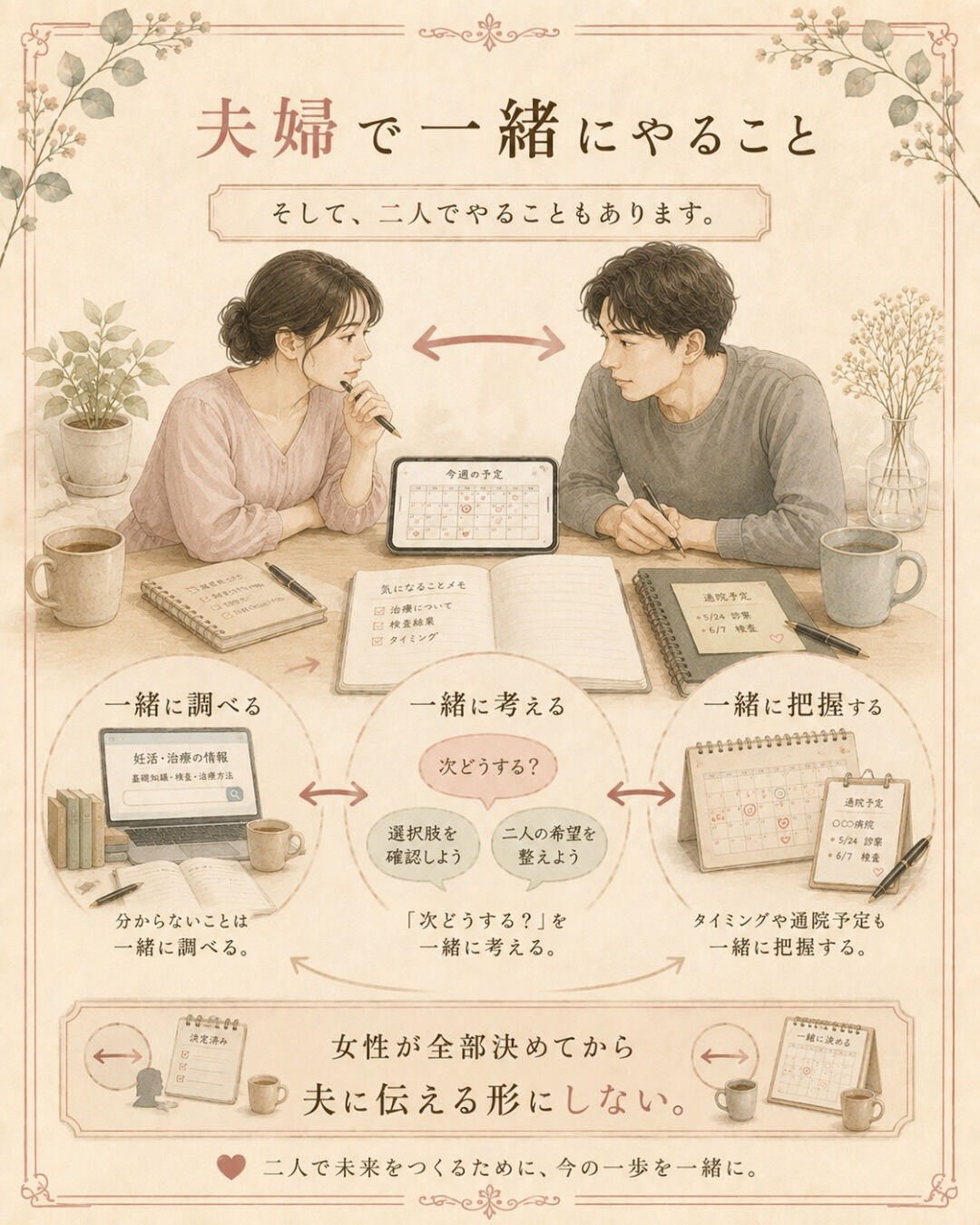 妊活って、気づくと女性が「進める人」になりやすいんですよね