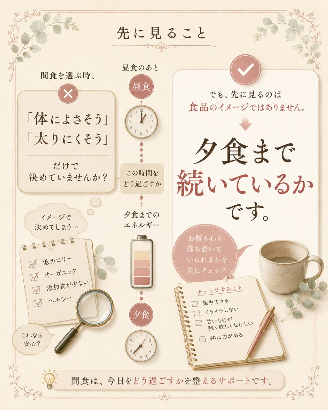 夕方になると、 甘いものが欲しくなる