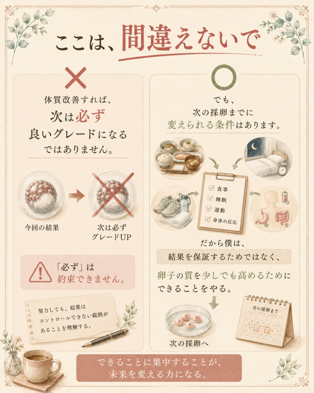 胚のグレードが低かった