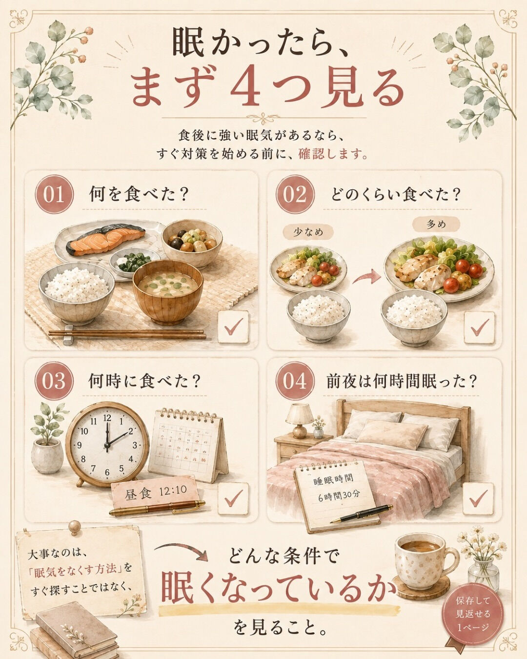 妊活中、食後の眠気はありますか？