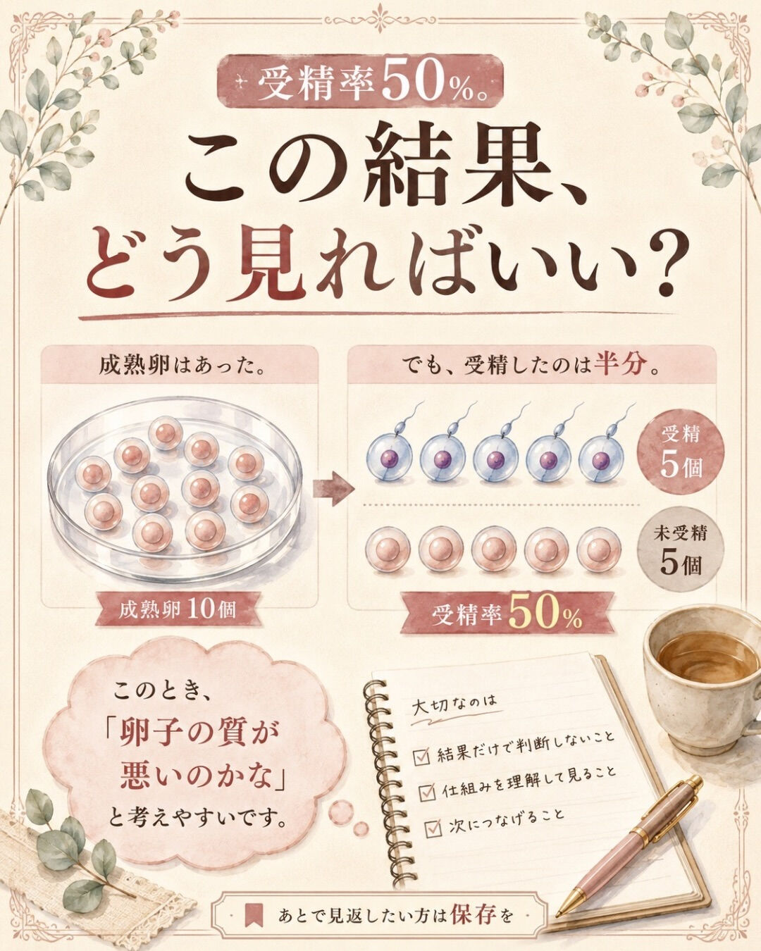 受精結果を聞いたあと、