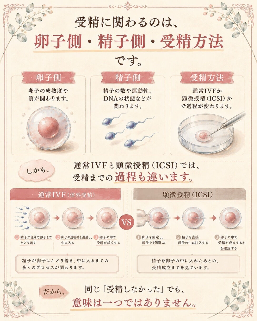 受精結果を聞いたあと、