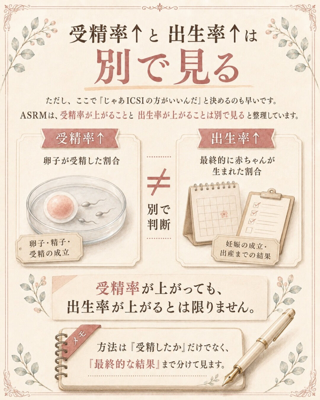 受精結果を聞いたあと、