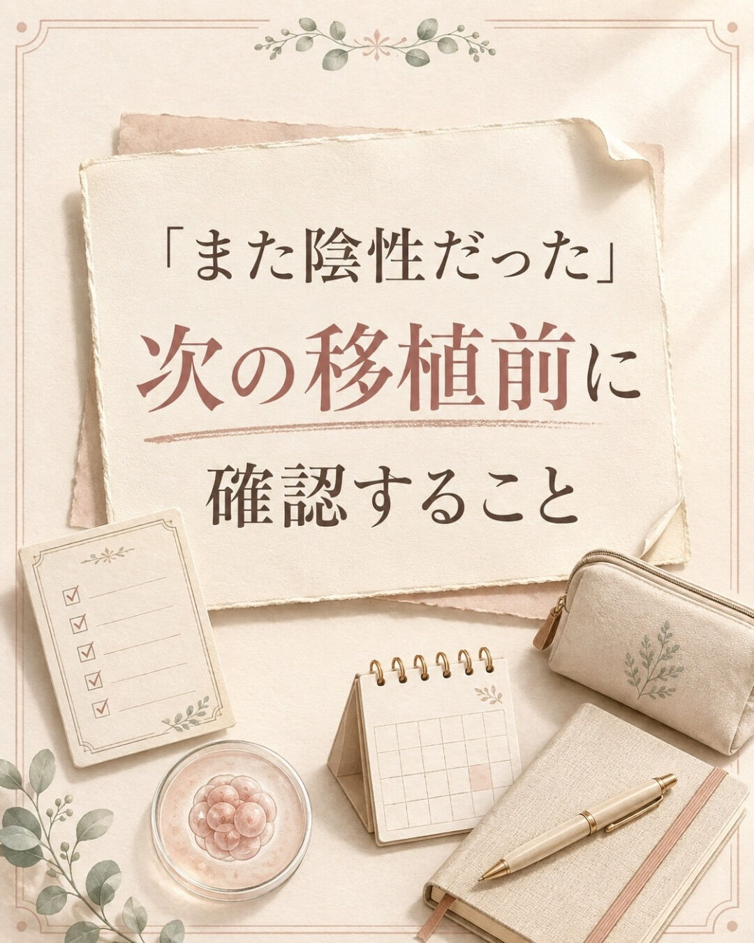 良好胚を移植して、また陰性だった