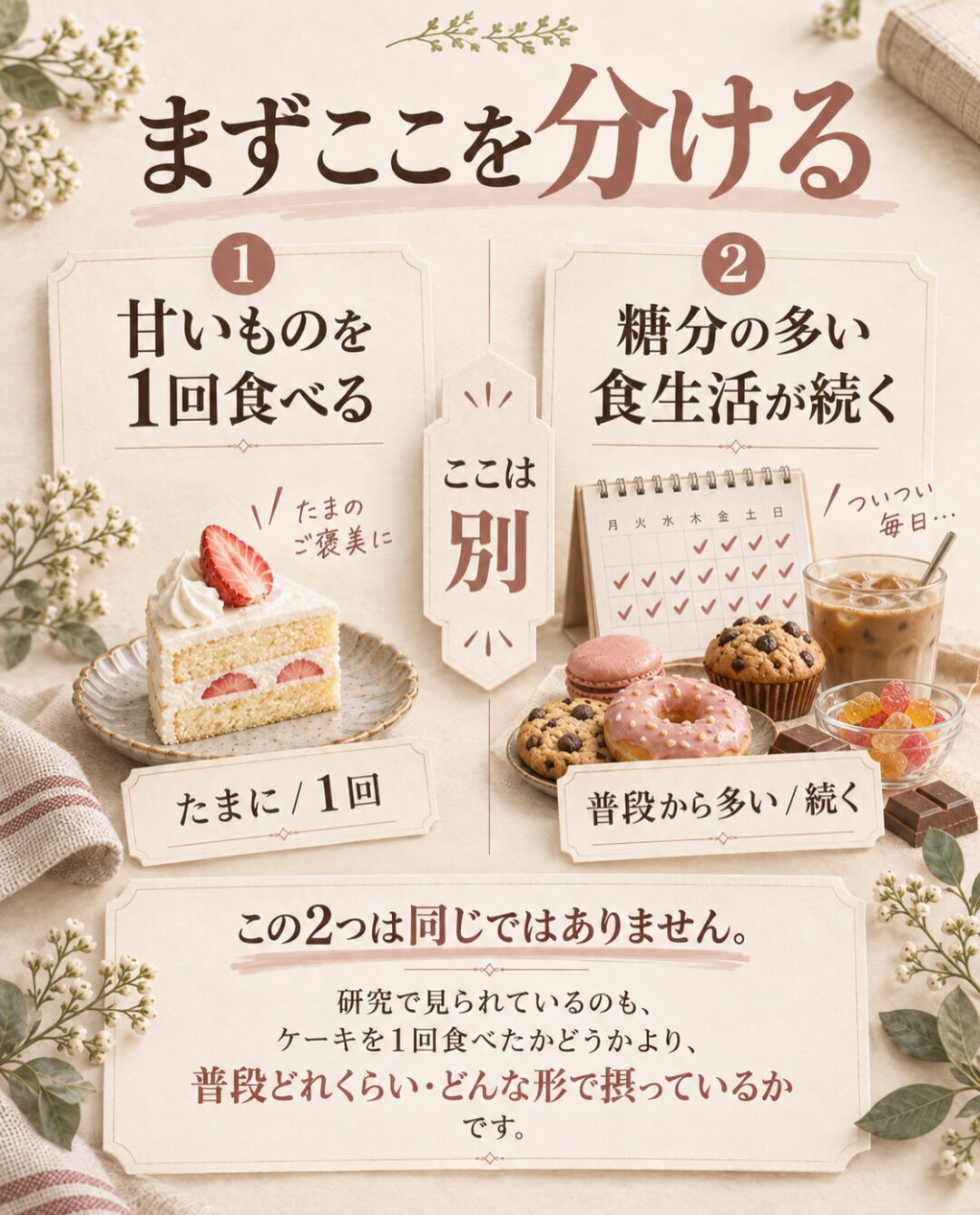 妊活中、甘いものって