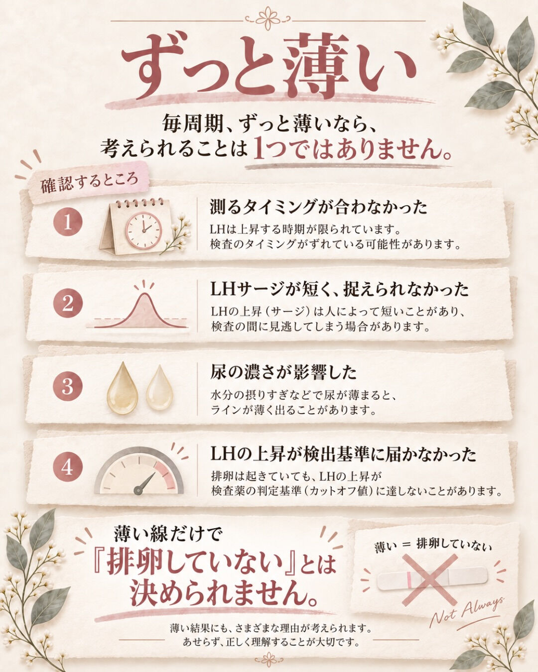 排卵検査薬が毎周期わかりにくいなら、